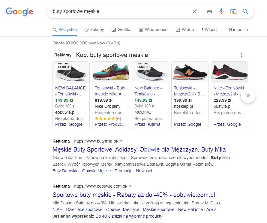 reklama shoppingowa google ads